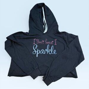 Soffe Charcoal Hoodie with Pink Script